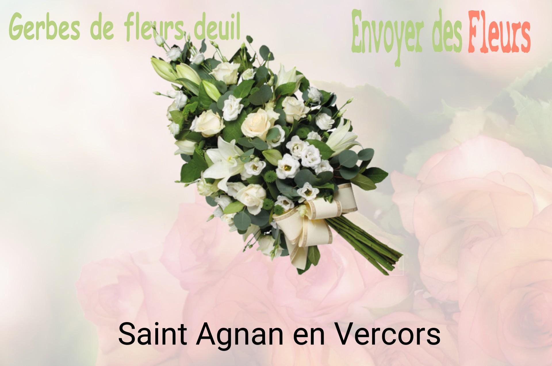 Gerbe de fleurs de deuil livrée à Saint-Agnan-en-Vercors